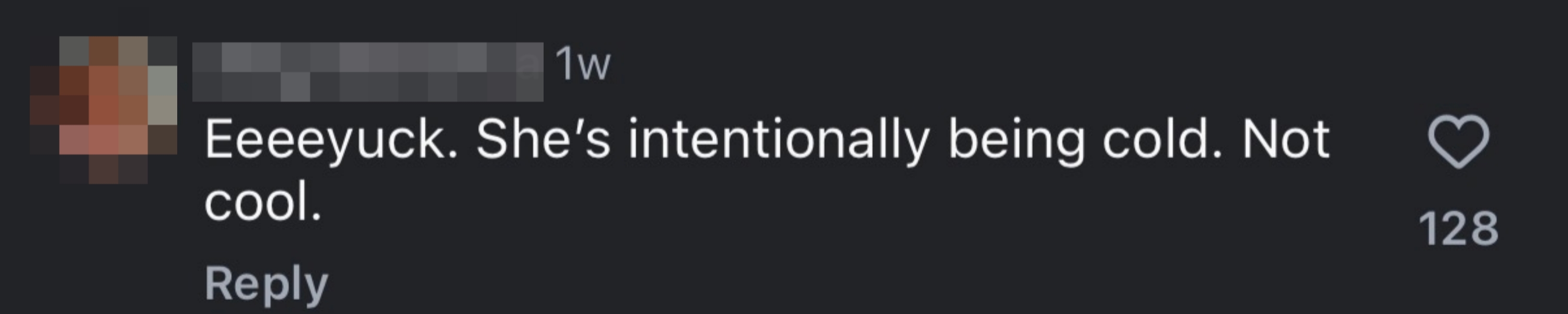 Comment calls Anne Hathaway cold