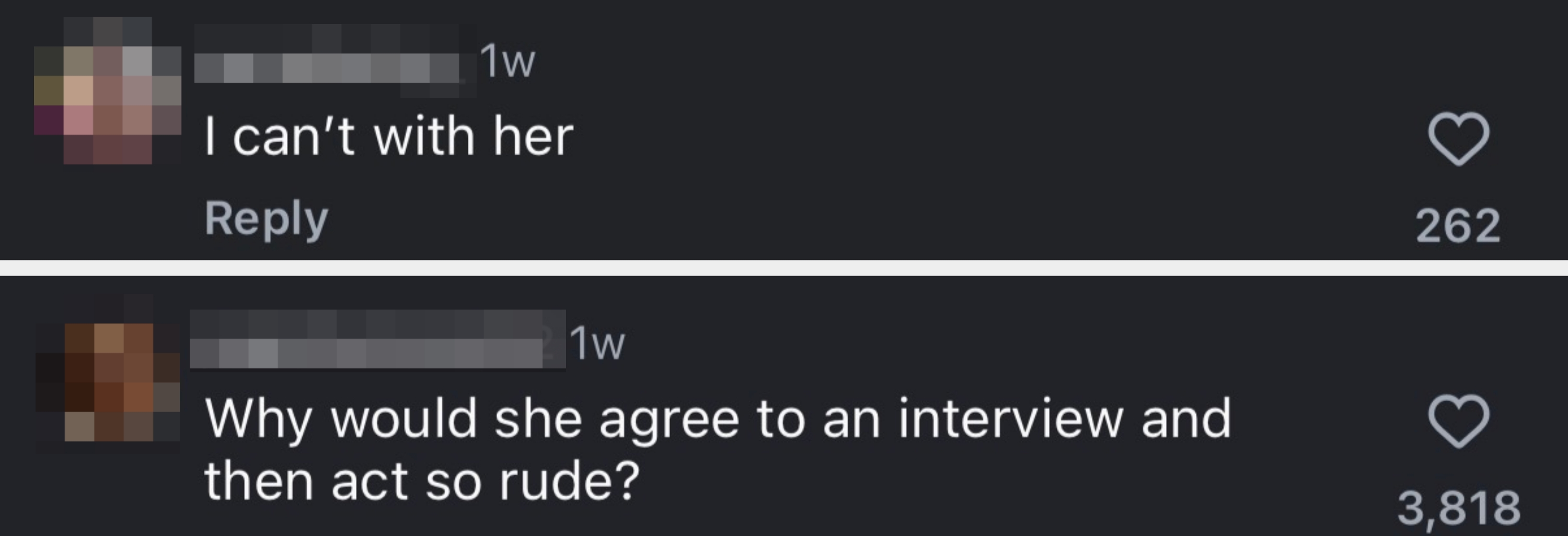 Comments telephone  Anne Hathaway rude and question   wherefore  she would hold  to the interview