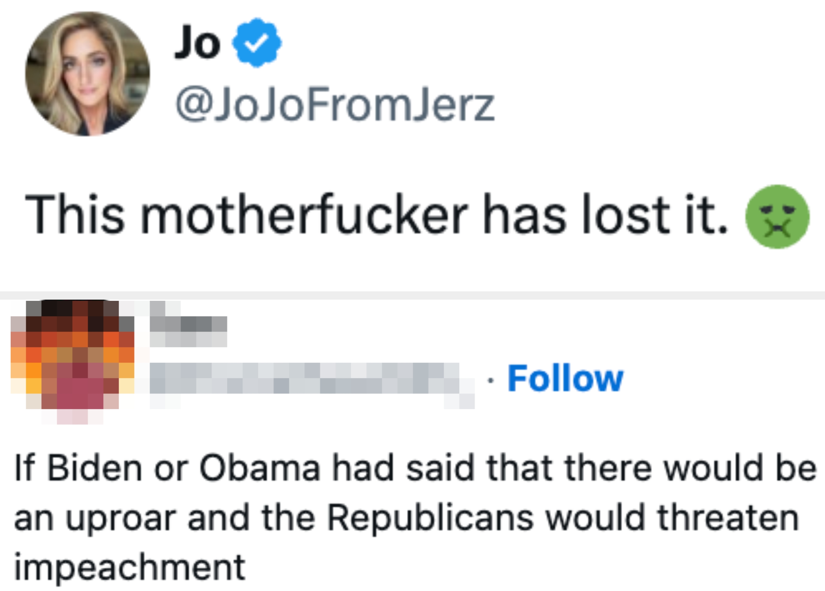 "This motherfucker has mislaid it." with a queasy look emoji