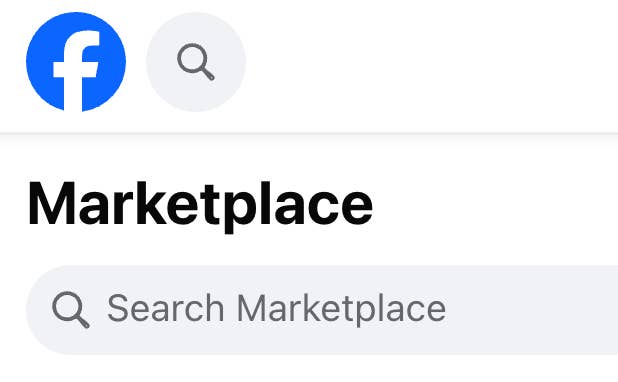Facebook Marketplace hunt  barroom  interface with hunt  icon