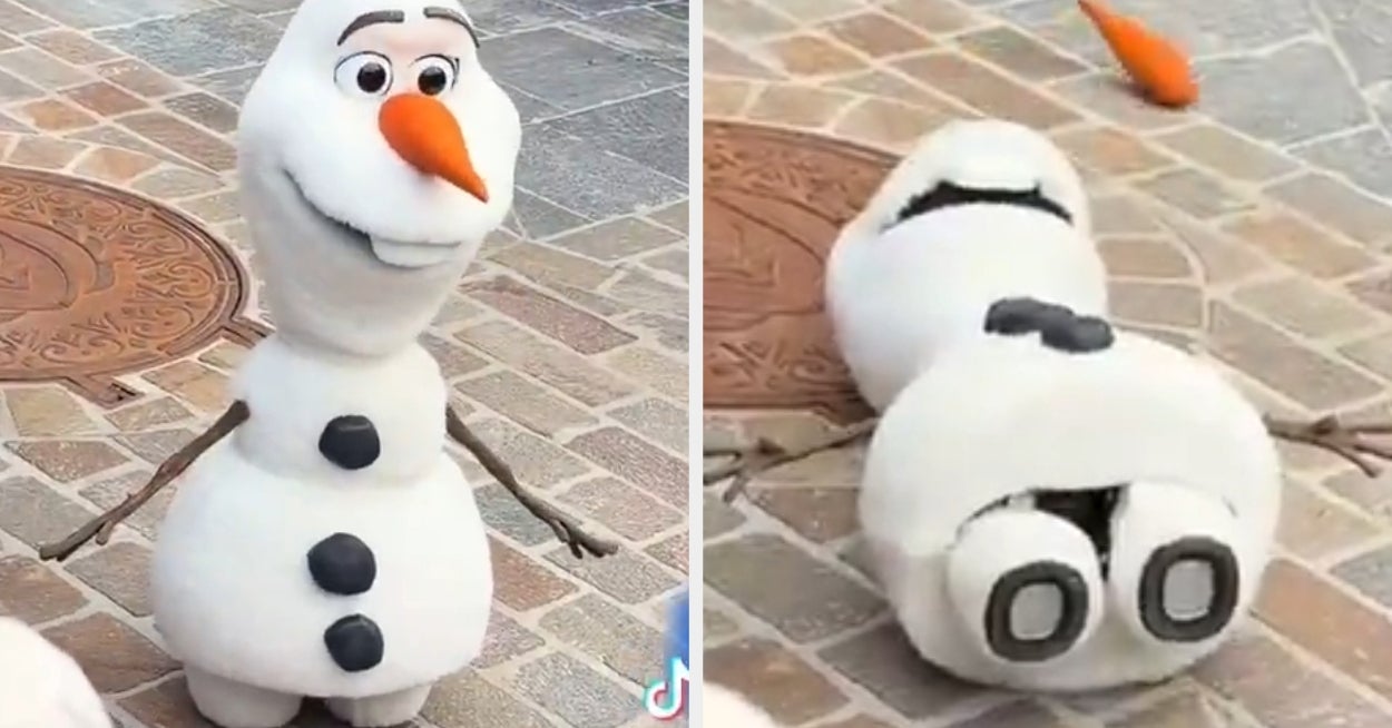 "I’ve Never Seen The Life Leave An Animatronic’s Eyes Before": A Video Of Robot Olaf "Dying" In Front Of A Crowd At Disneyland Paris Is Going Mega Viral