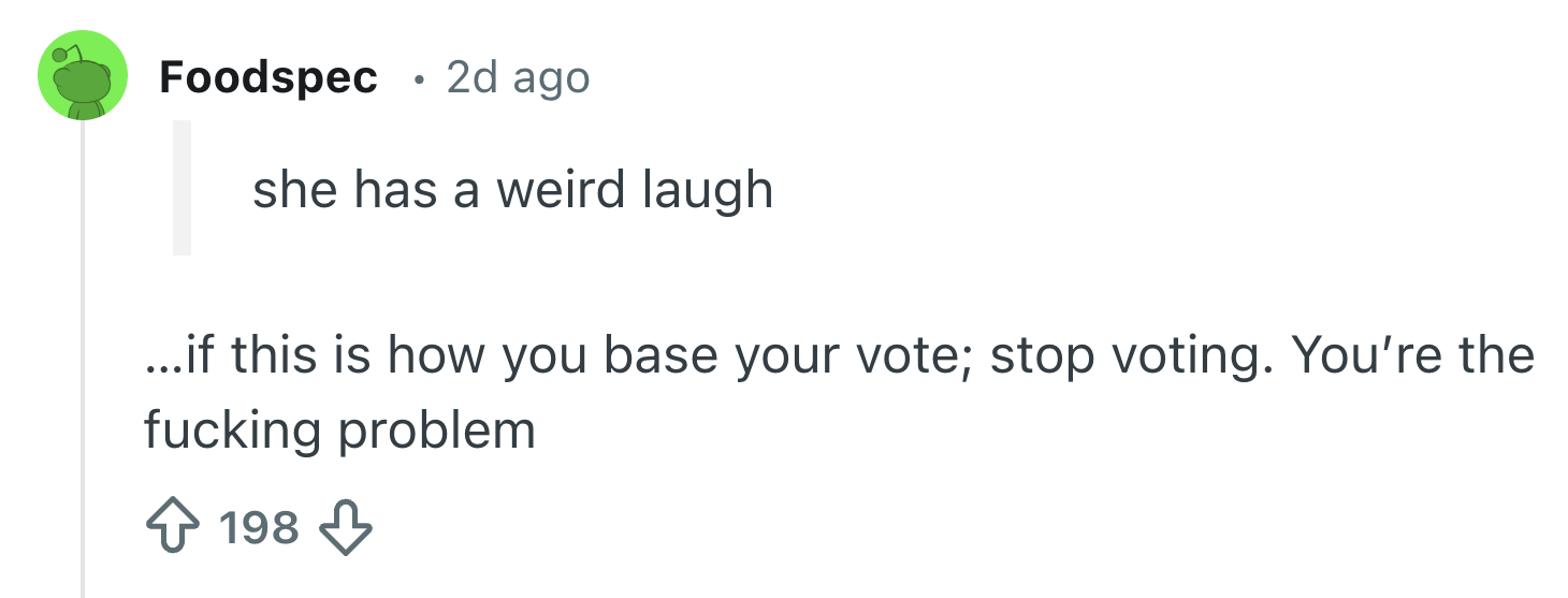 Comment dismisses a superficial crushed   for voting, urging voters to absorption   connected  important   issues