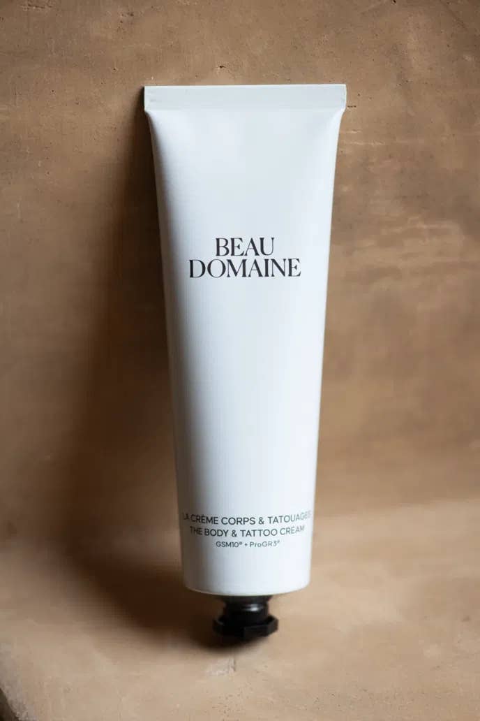 Beau Domaine assemblage  and tattoo pick  conduit  connected  neutral background