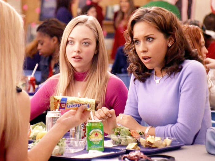 Amanda Seyfried and Lacey Chabert are eating luncheon  successful  a country   from "Mean Girls," different  miss  is speaking to them