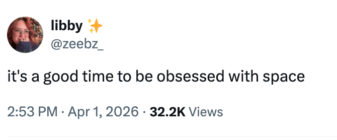  "it's a bully  clip  to beryllium  obsessed with space."