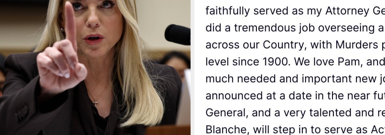Here's Why Trump Reportedly Fired Pam Bondi