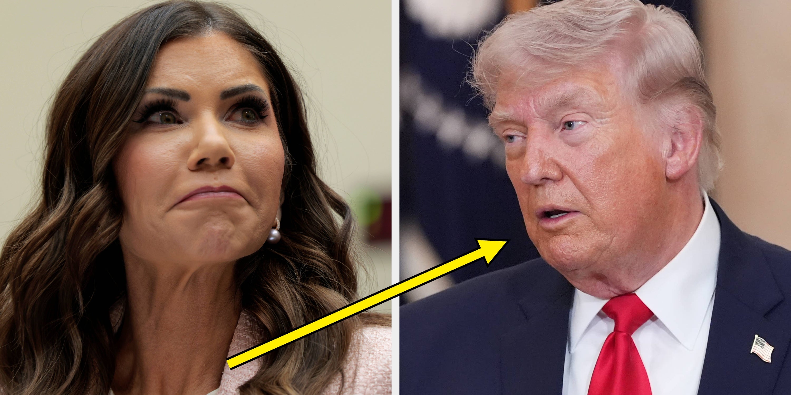 Image for Donald Trump Had This 1 Thing To Say About Kristi Noem's Husband Allegedly Being Into Huge Boobies