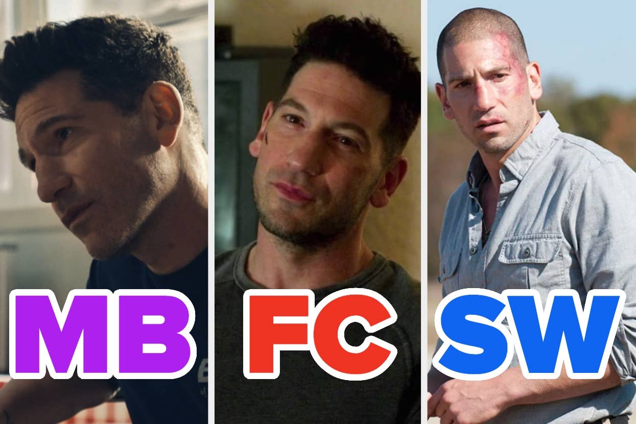 Three images show the same person in different roles with initial labels: MB, FC, SW
