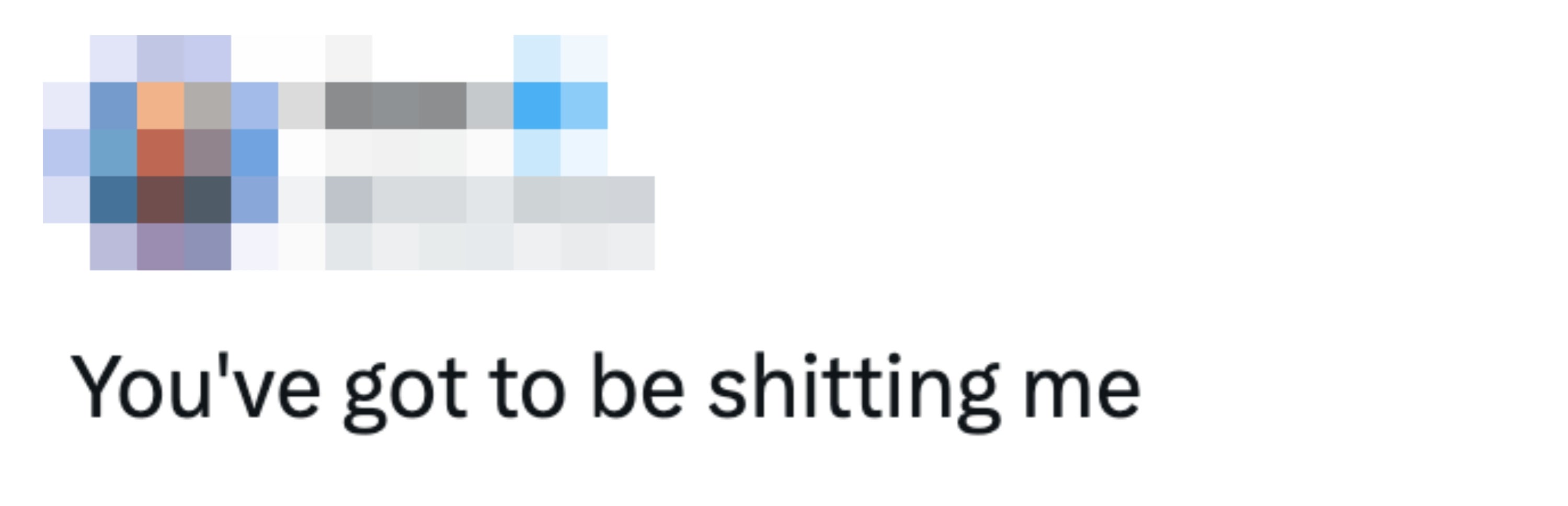 En tweet fra brukeren @scs_real lyder: «Du må drite meg», med et verifisert merke