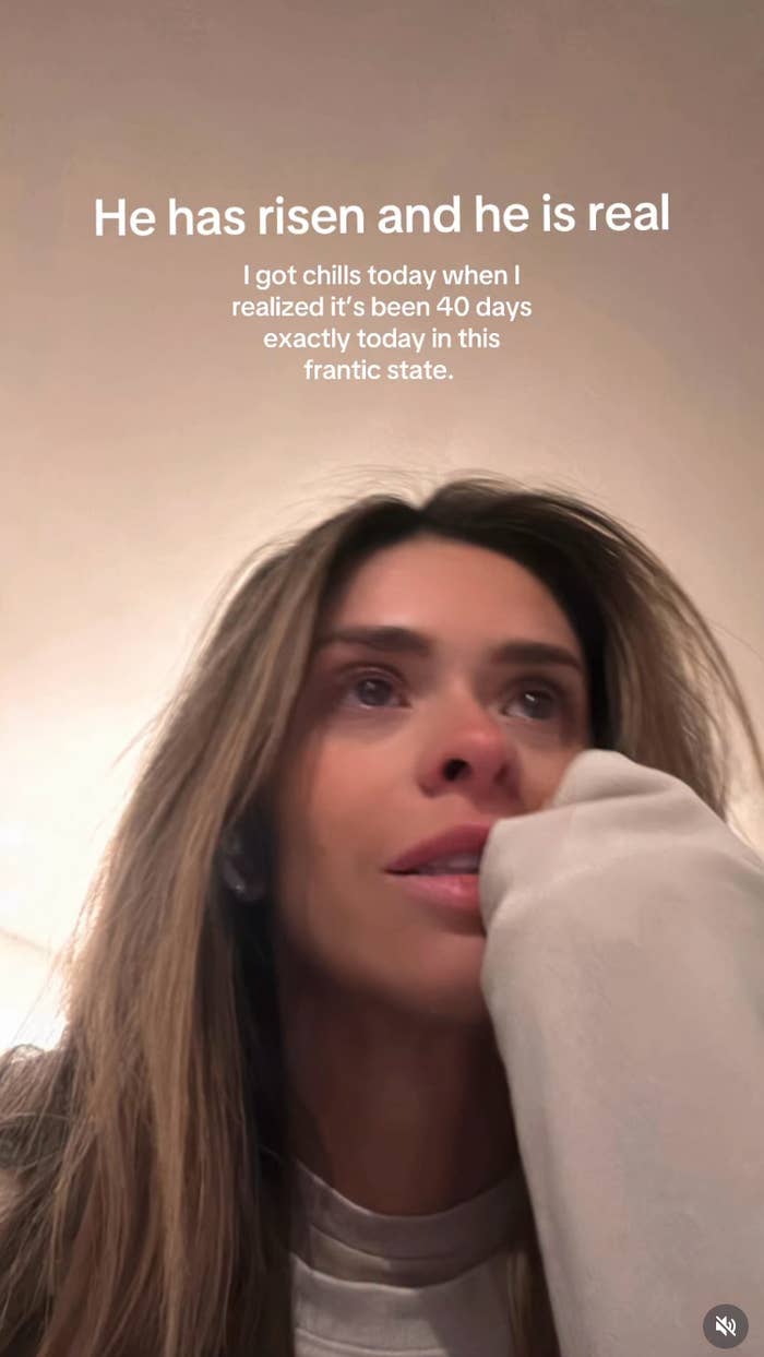 Woman appearing affectional  with substance   supra  sharing a reflective acquisition   astir  the value   of 40 days successful  a frantic state