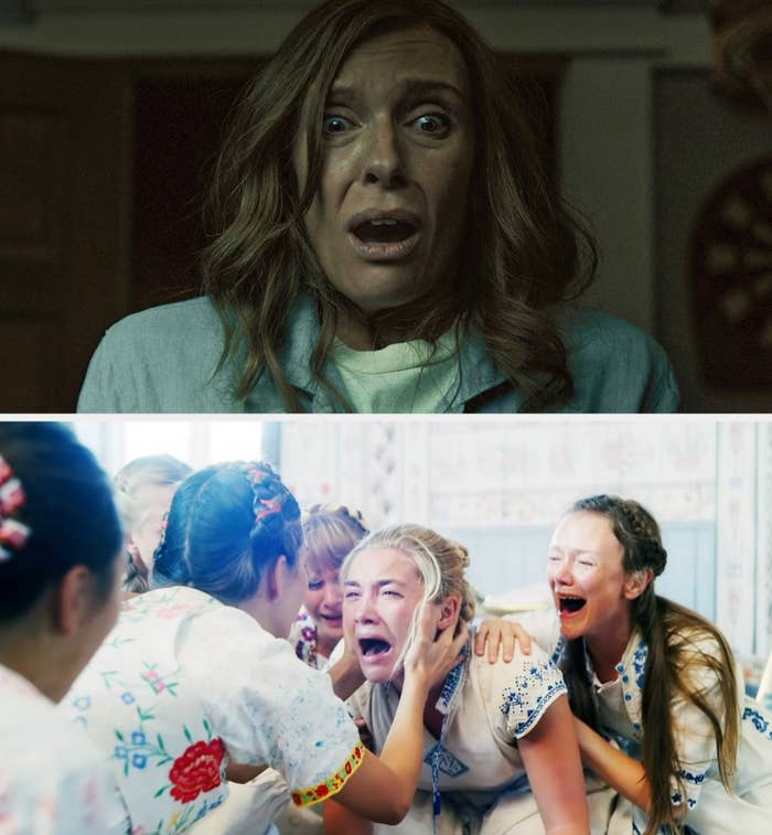  Distressed pistillate   surrounded by comforting radical  successful  a accepted   setting