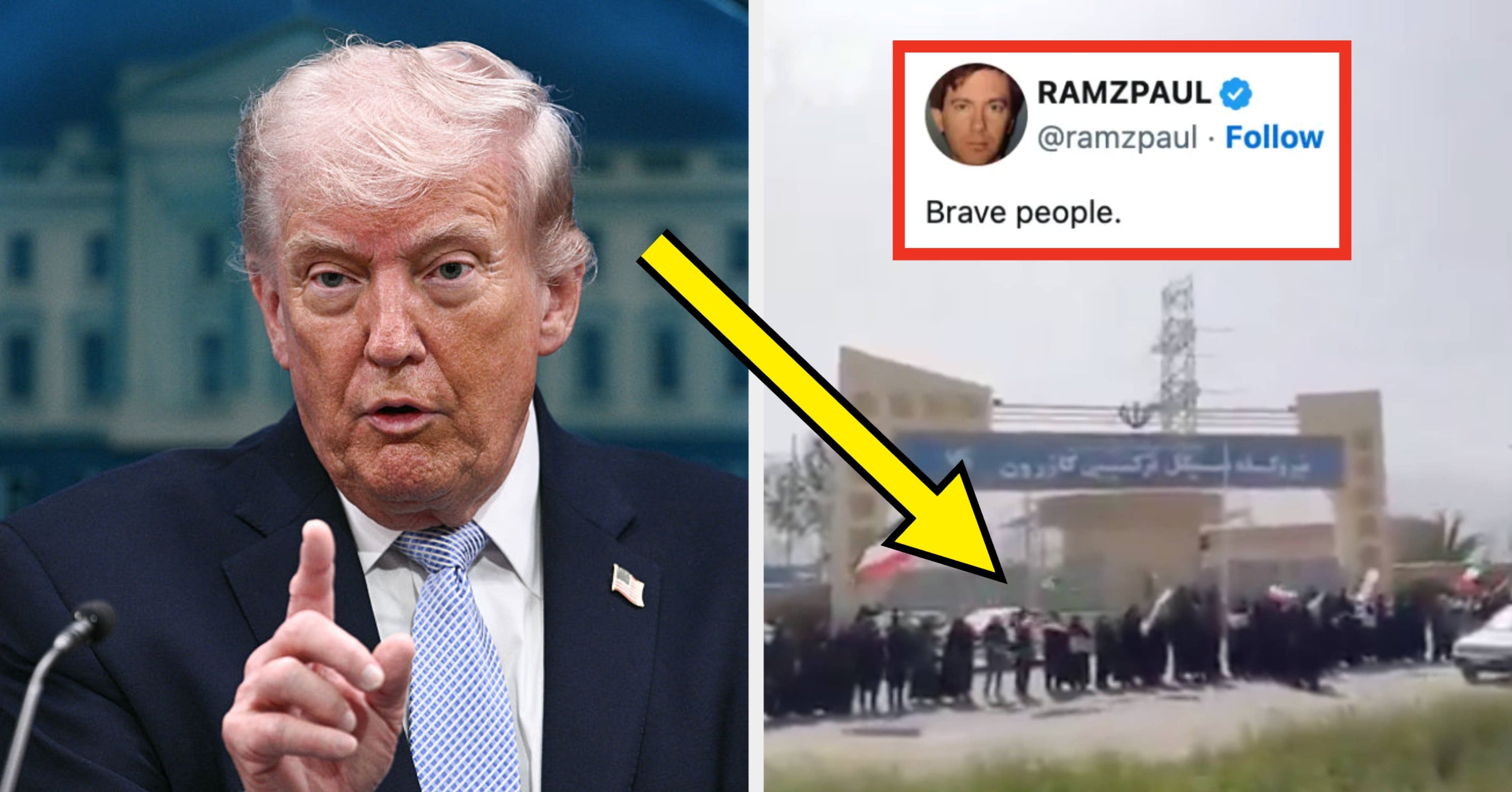 "Brave People": The Internet Is Reacting To Videos Of Iranians Forming Human Chains Around Their Power Plants And Infrastructure After Trump's Threats