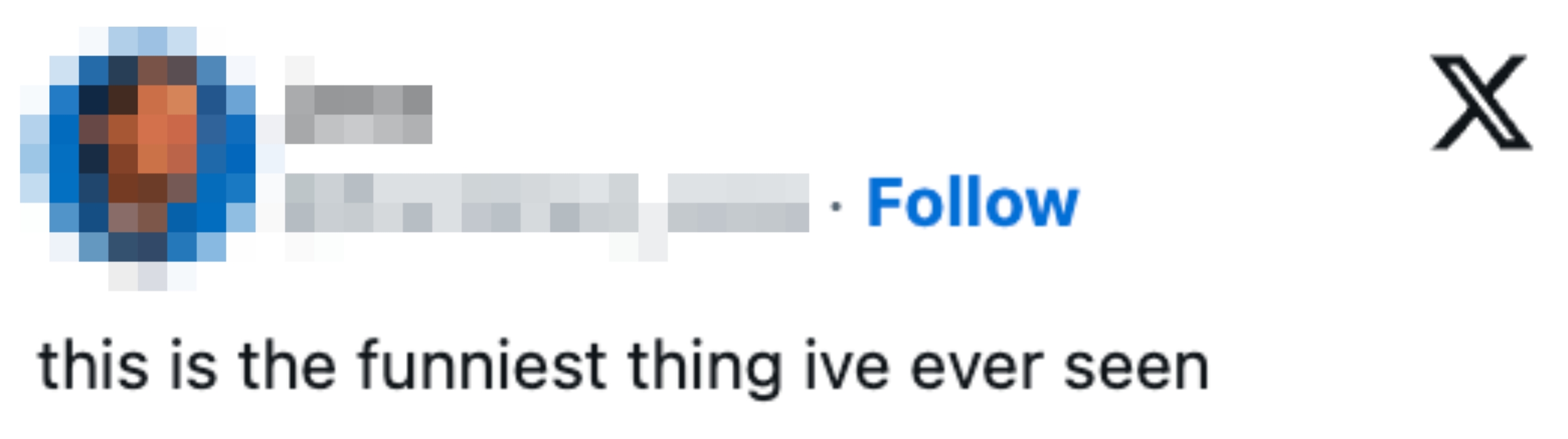 Profile representation of a idiosyncratic successful a garment and tie. Caption reads, "this is the funniest happening ive ever seen."