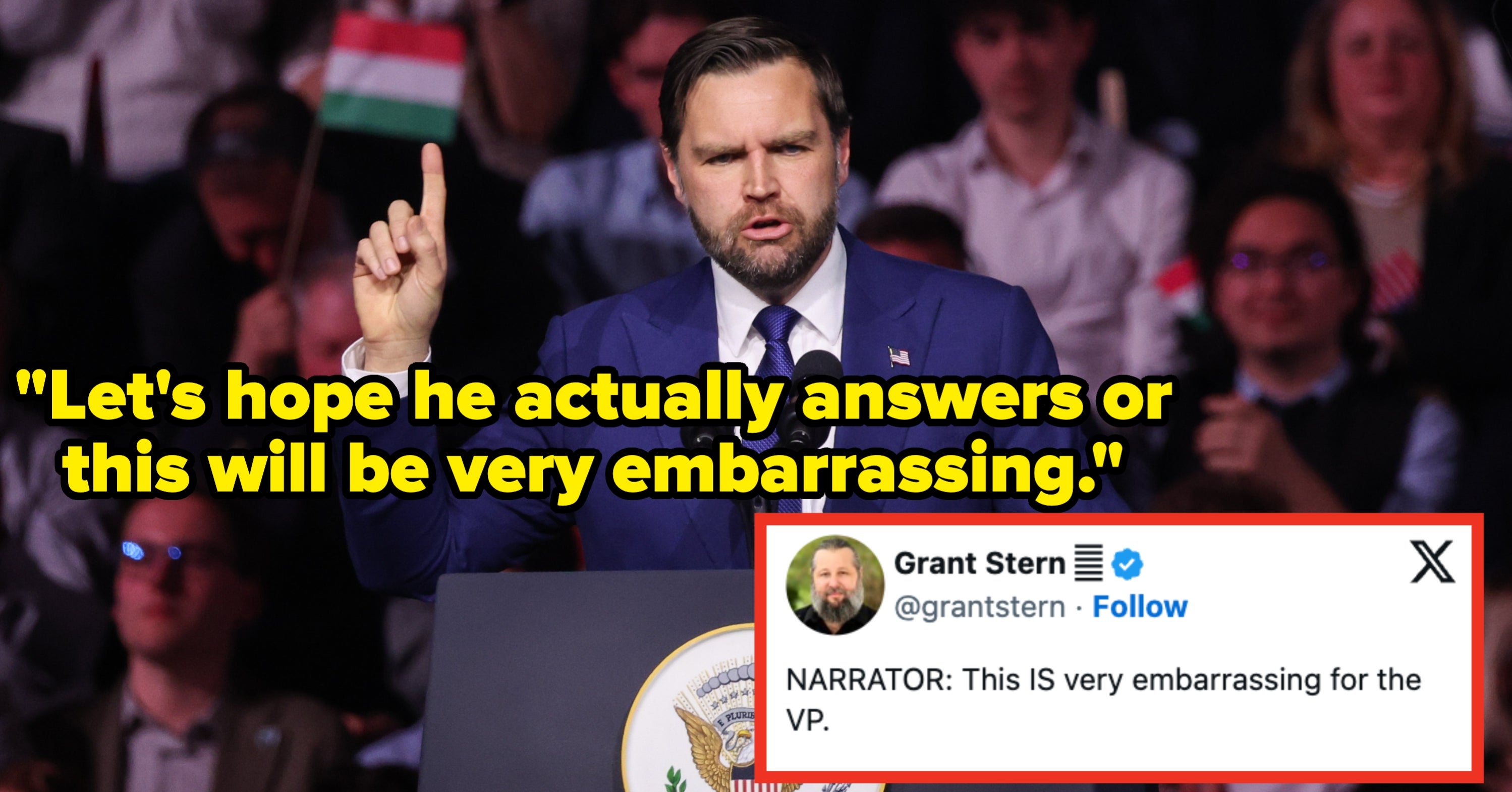 "Such An Embarrassment": JD Vance Tried To Call Trump During A Rally, And It Backfired MISERABLY
