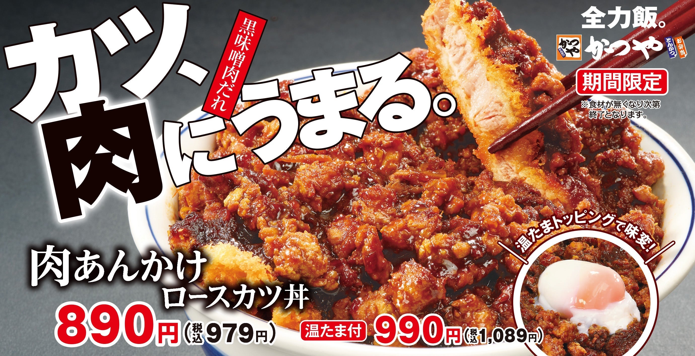 茶色の暴力」「これぞ俺達のかつや」新発売の“お肉まみれメニュー”に