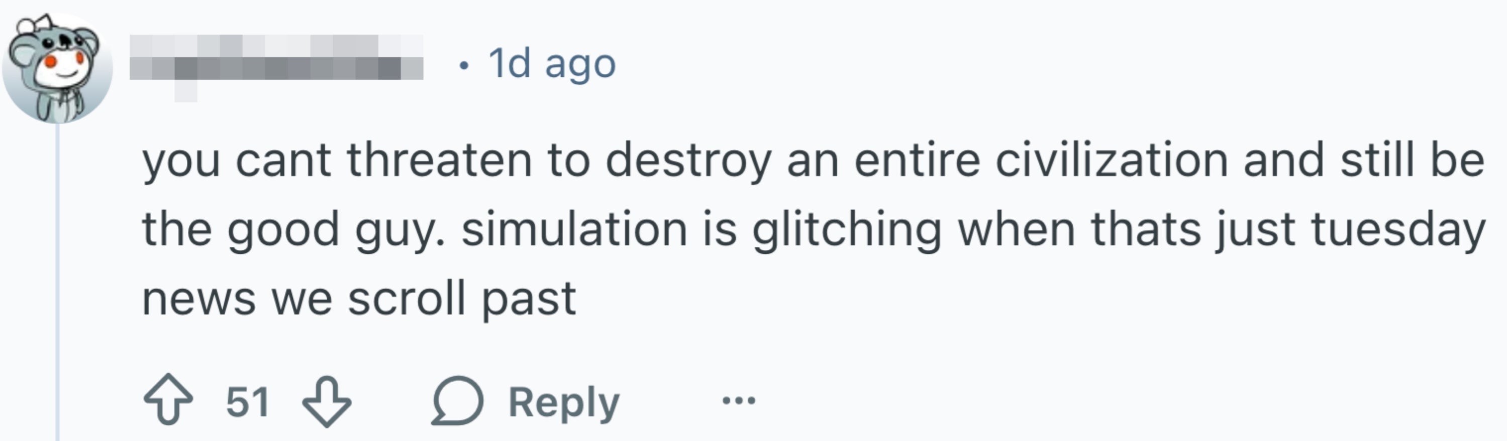 Innlegg på sosiale medier av LipGlossVibe: Kritikk som normaliserer ekstreme handlinger, stiller spørsmål ved moral i aktuelle nyhetsfortellinger