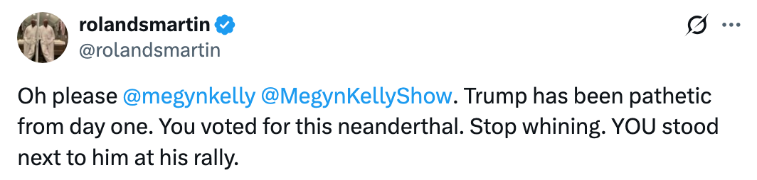 Roland Martin kritiserer Megyn Kelly for å støtte Trump, og kaller Trump 