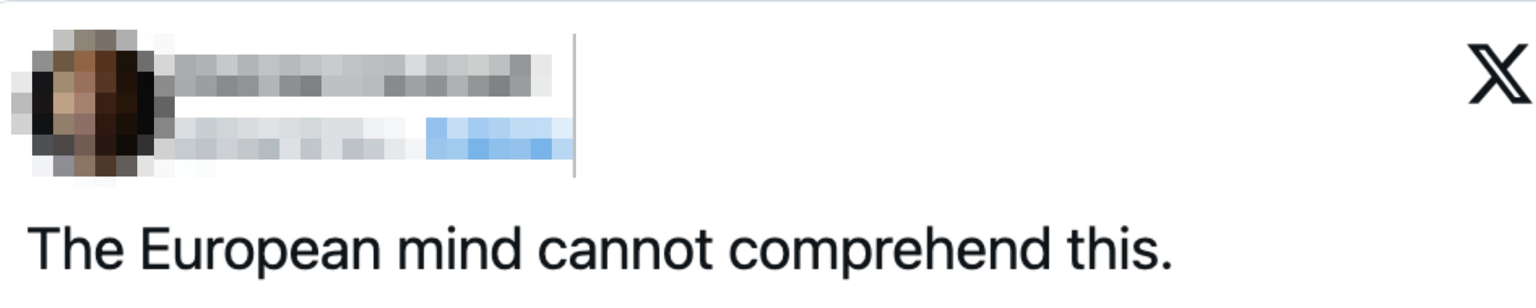 Tweet fra Damian Counsell: "Det europeiske sinnet kan ikke forstå dette."