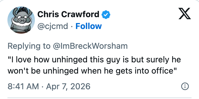  "I emotion  however  unhinged this feline   is but surely   helium  won't beryllium  unhinged erstwhile   helium  gets into office."