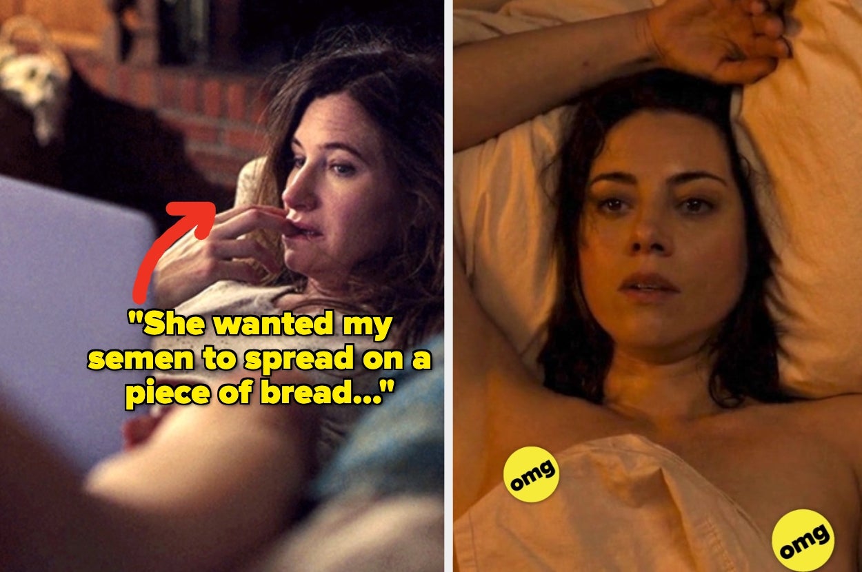 Kathryn Hahn in "Mrs. Fletcher;" Aubrey Plaza in "Honey Don't!"