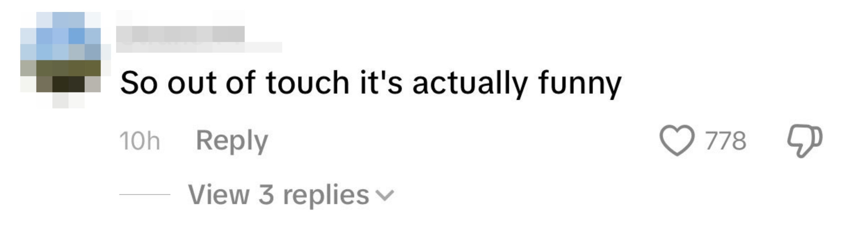 "So retired of interaction it's really funny." Received 778 likes and has 3 replies