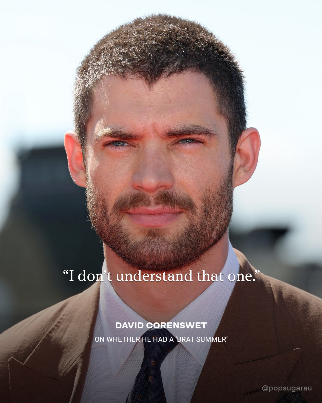  "I don't recognize   that one." Below it says: "DAVID CORENSWET connected  whether helium  had a 'brat summer'."