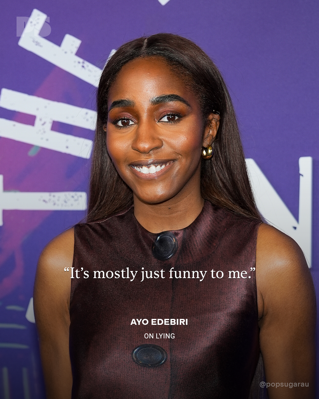  "It's mostly   conscionable  comic  to me." - Ayo Edebiri connected  lying