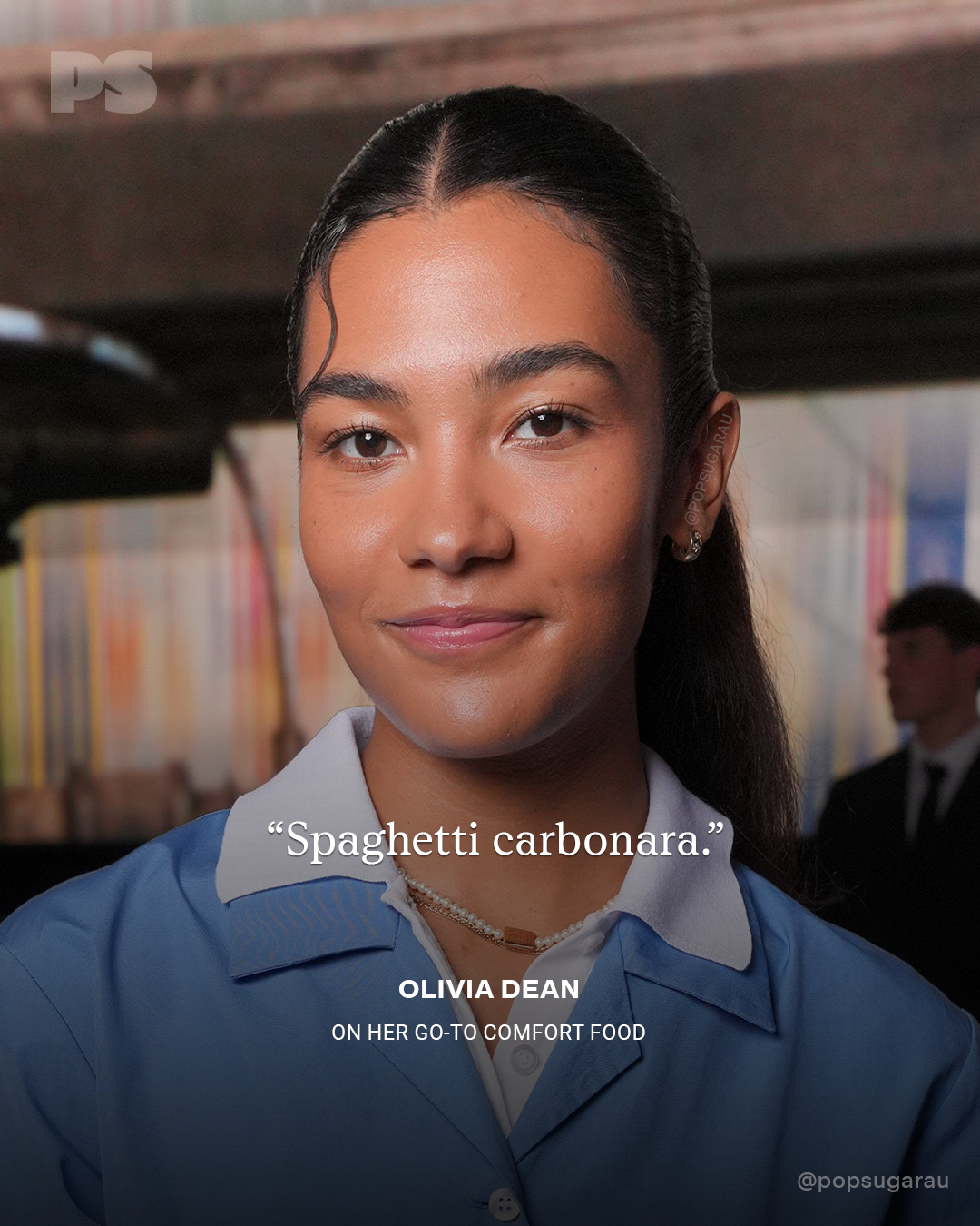  "Spaghetti carbonara." Olivia Dean connected  her go-to comfortableness  food