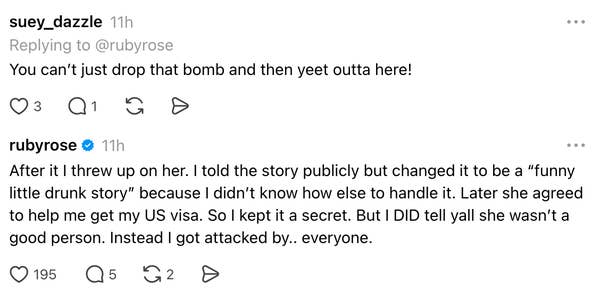 Tweet from Ruby alleging that Katy sexualy assaulted her