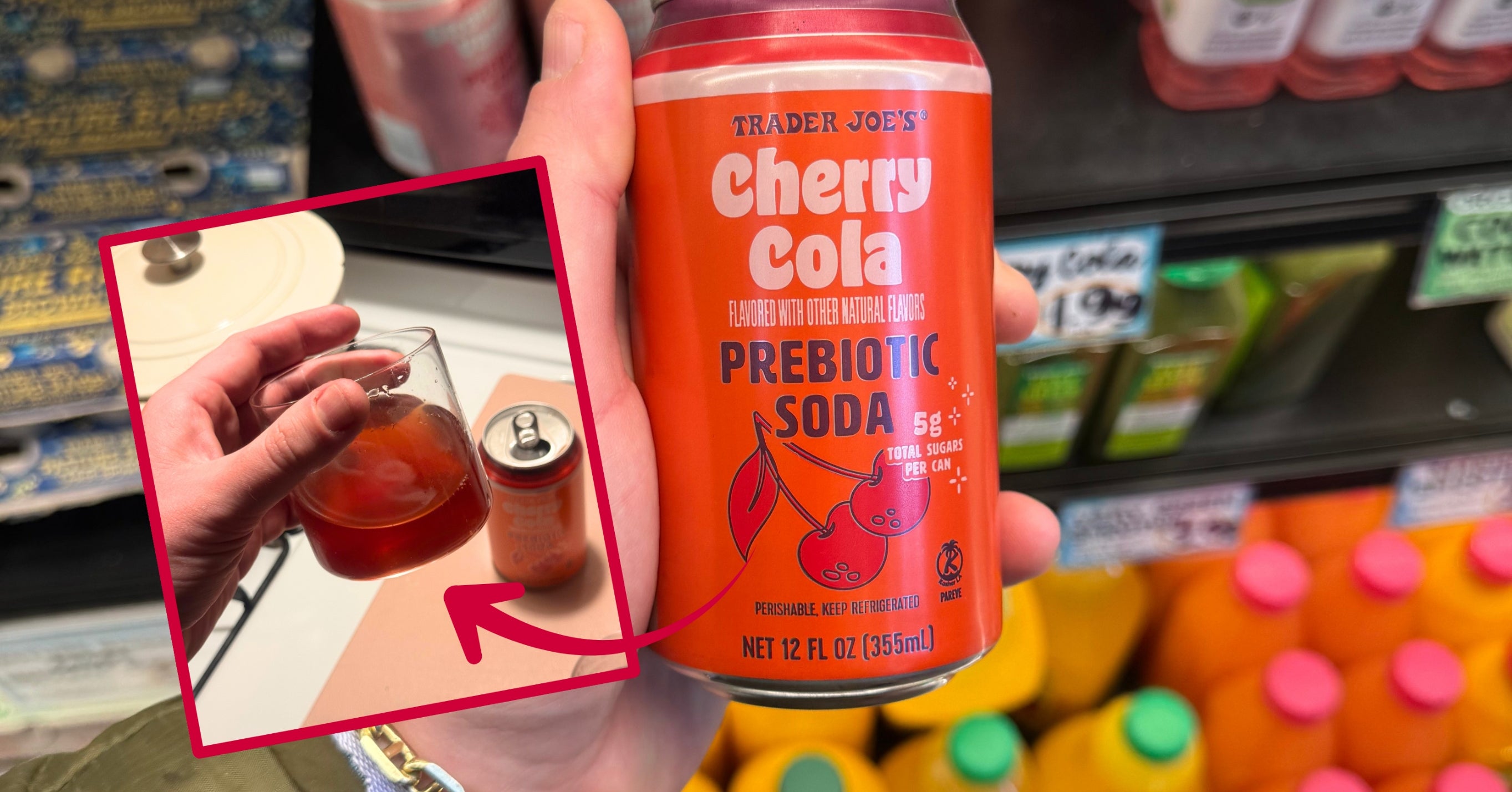 I Compared Trader Joe's New Prebiotic Sodas To This Popular Brand (The Winner Was Clear)