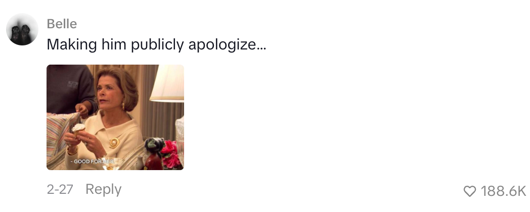 Person gesturing portion    sitting, with the caption "good grief."