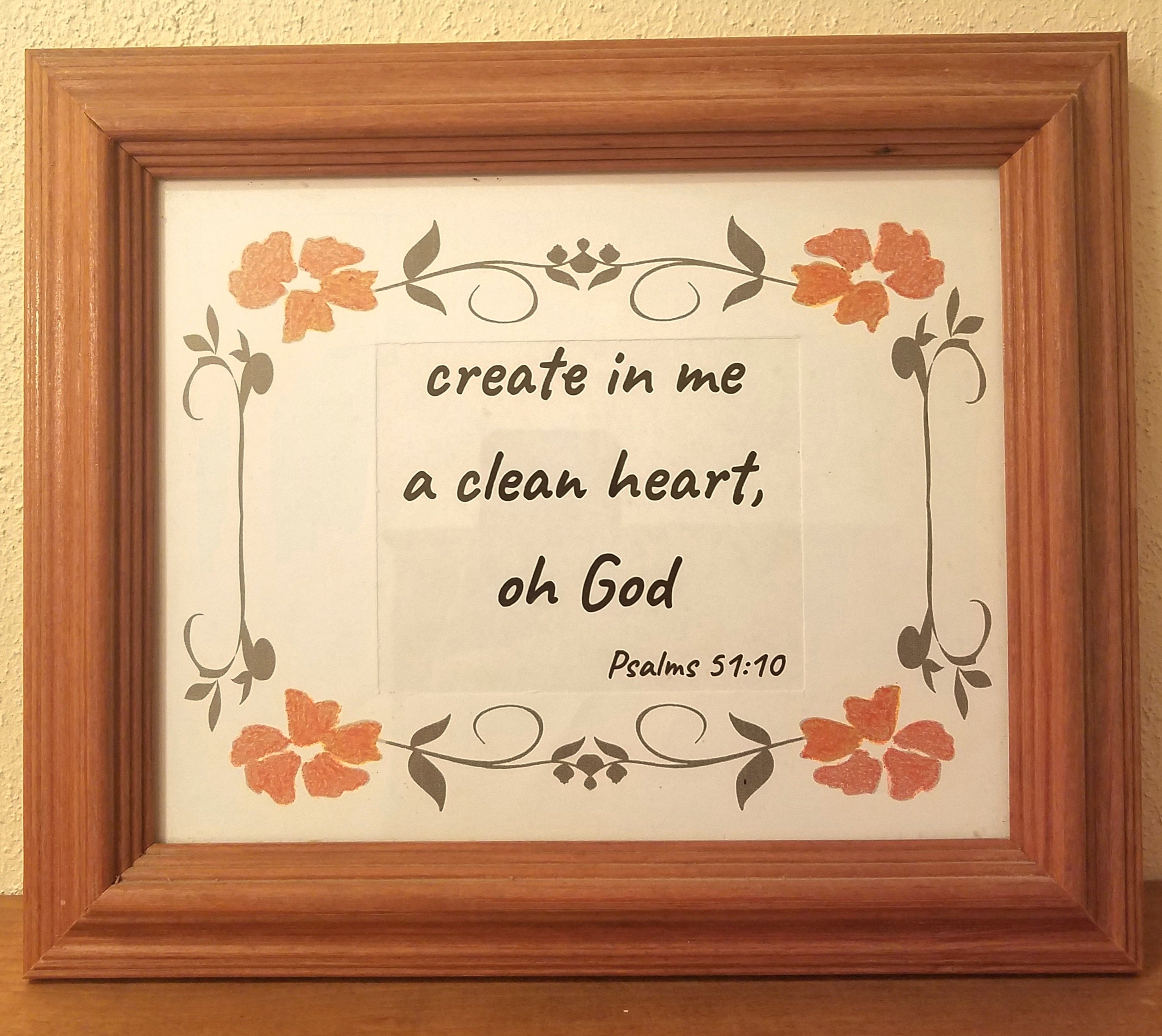 10" with floral border