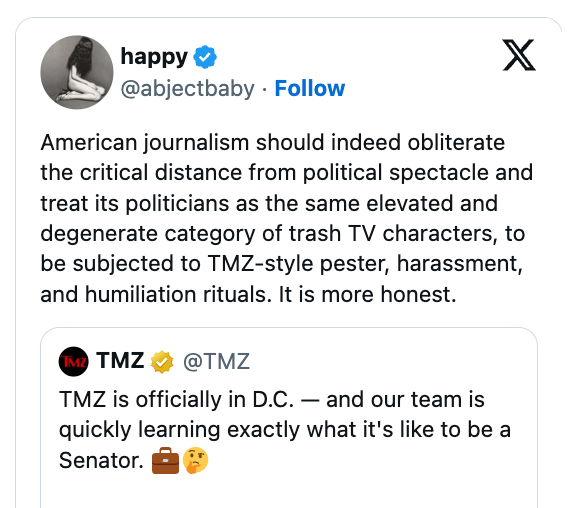 Tmz Twitter TMZ Is Chasing Down Lawmakers In DC, And The Internet Is Loving It