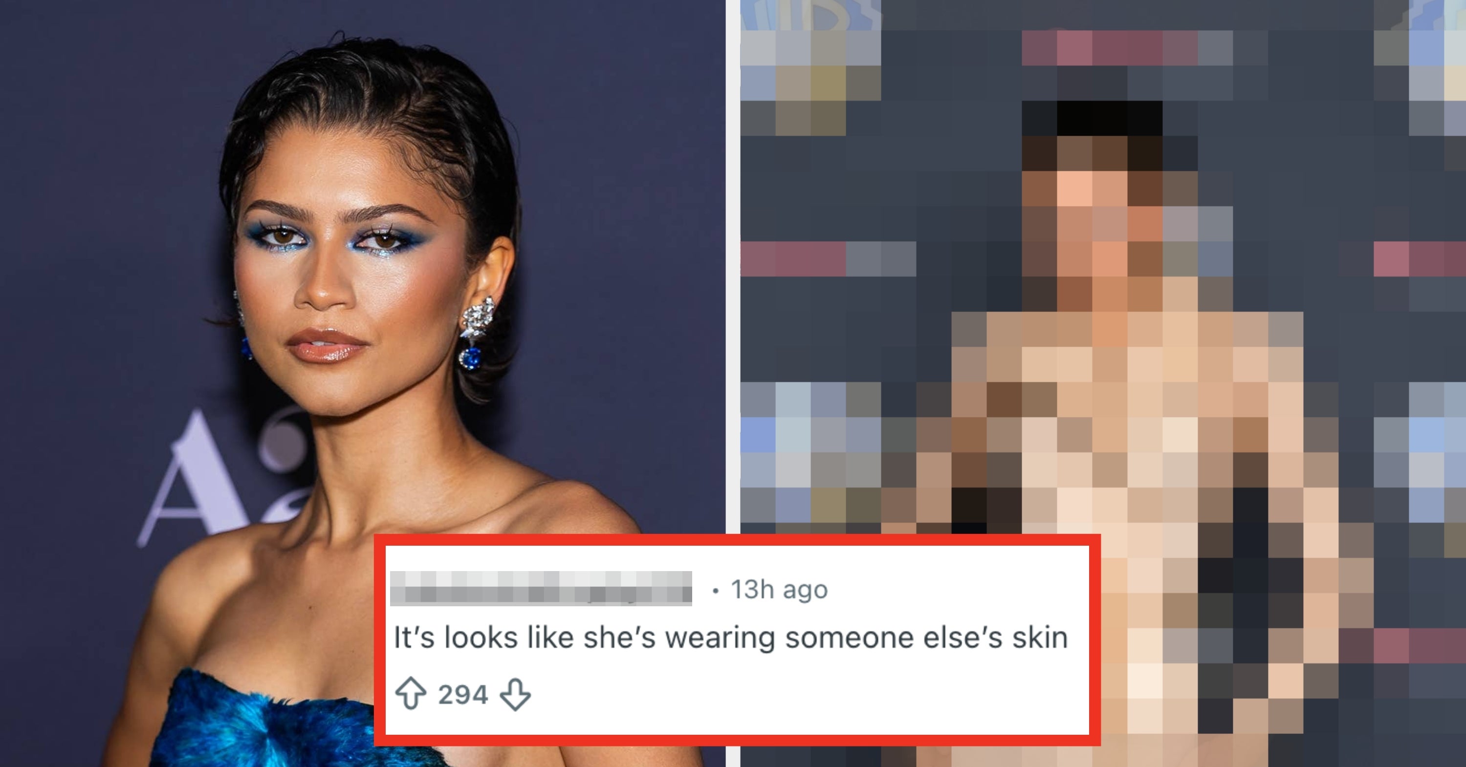 People Are Genuinely Creeped Out Over Zendaya’s Latest “Skinwalker” Style Red Carpet Look At CinemaCon