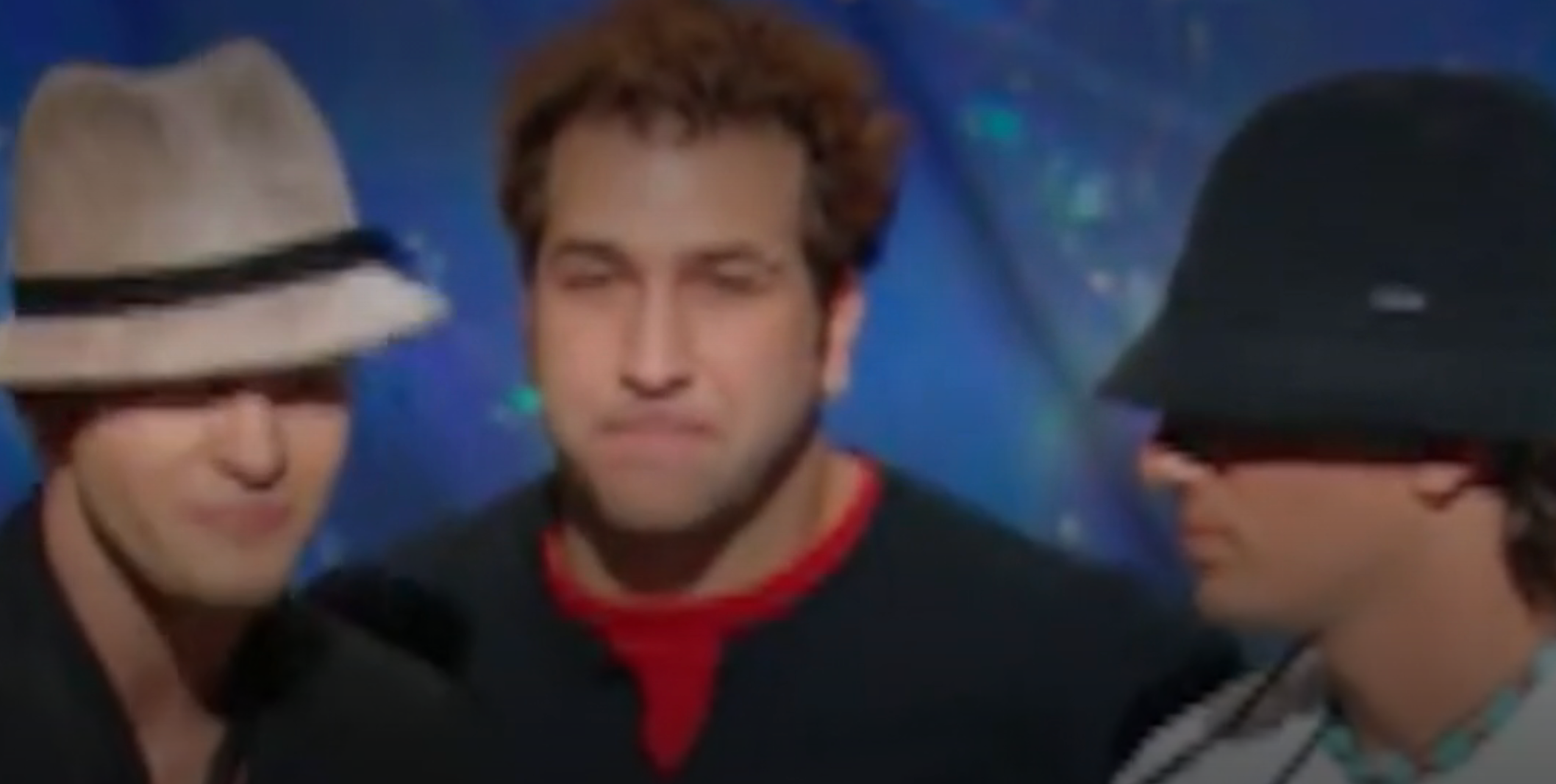 Three individuals astatine an event, wearing casual attire including hats. The mounting appears to beryllium related to a Hollywood gathering