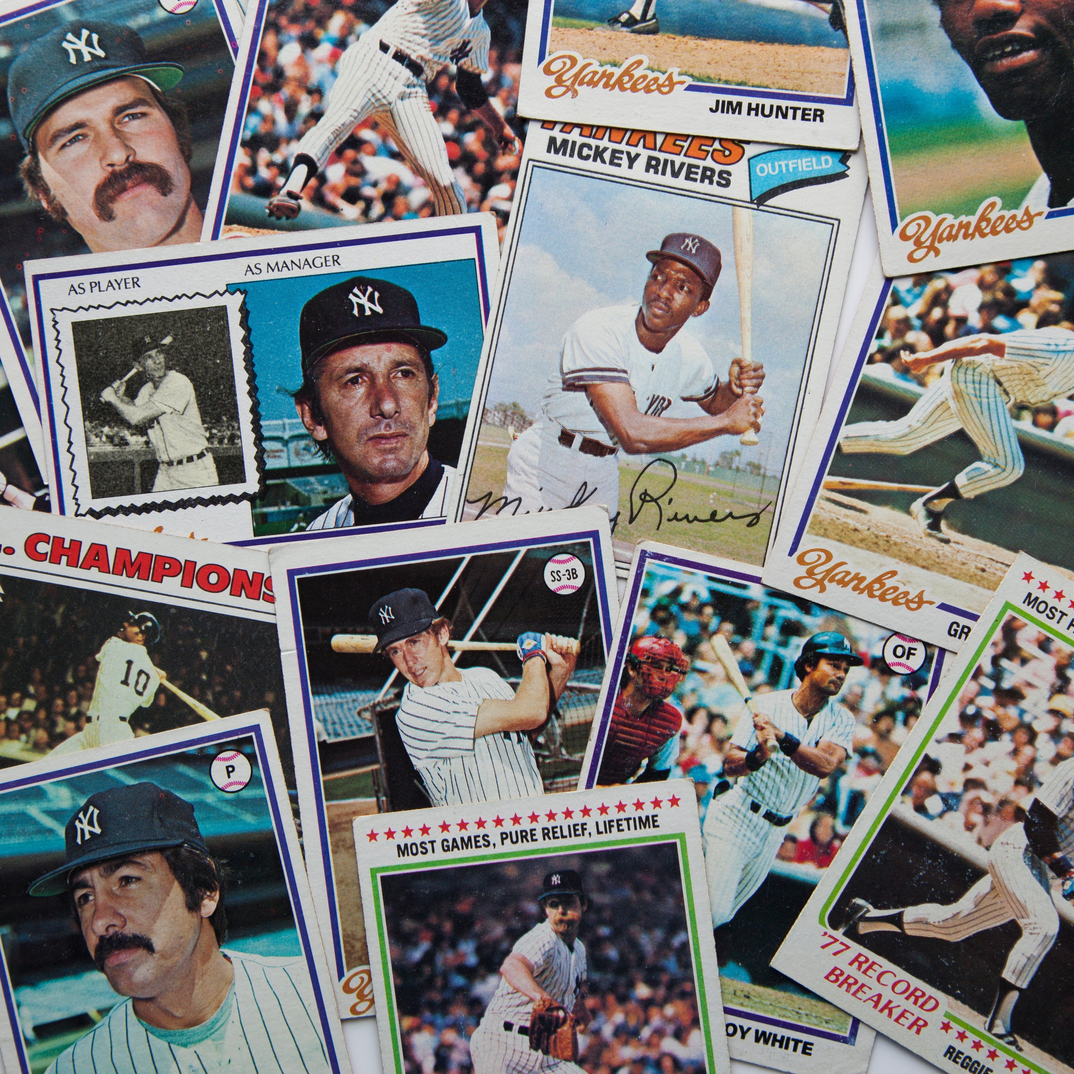 A postulation  of vintage shot   cards featuring players successful  assorted  poses, including batting and representation    shots, and cards with squad  logos