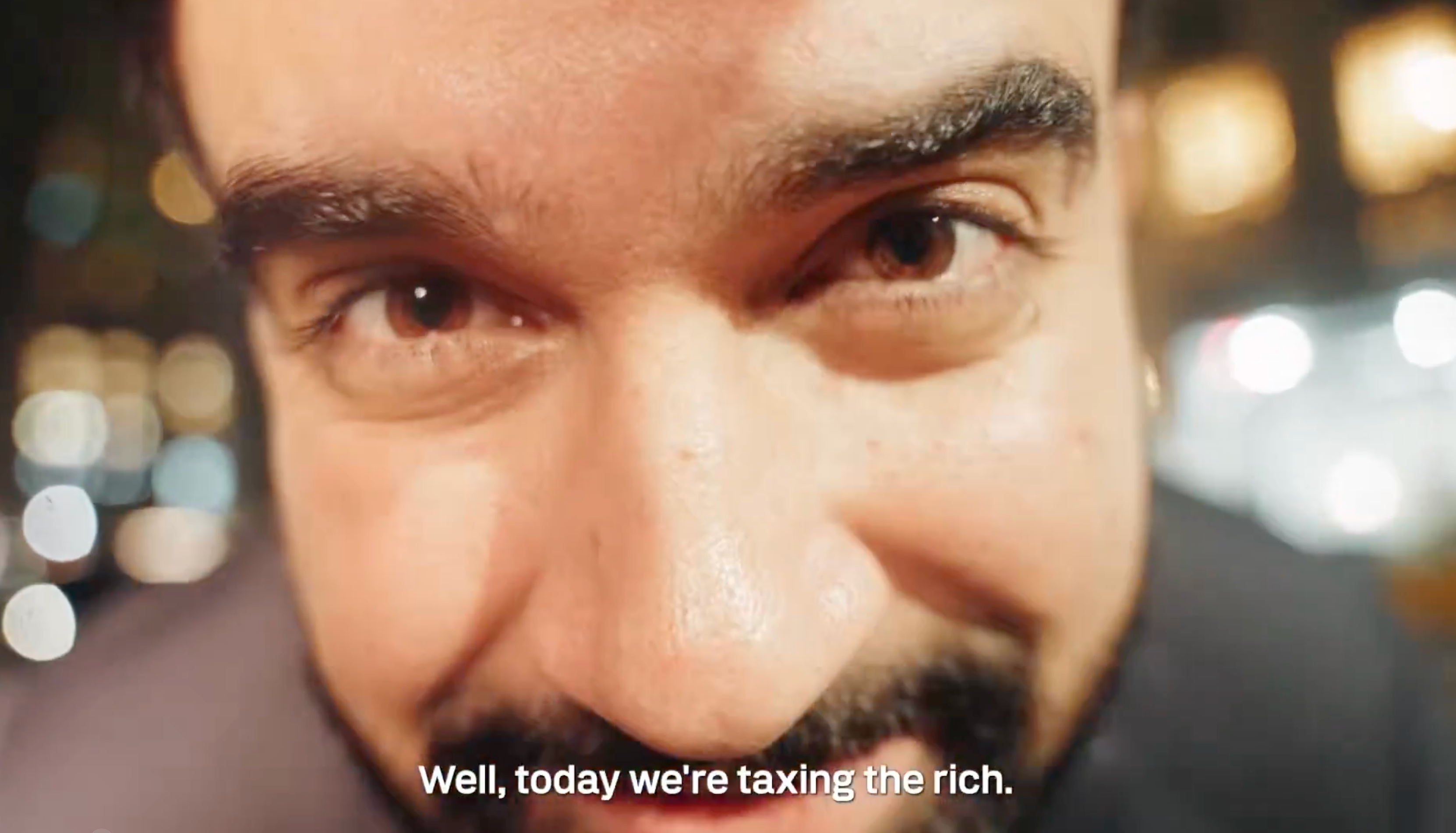  "Well, contiguous    we're taxing the rich."