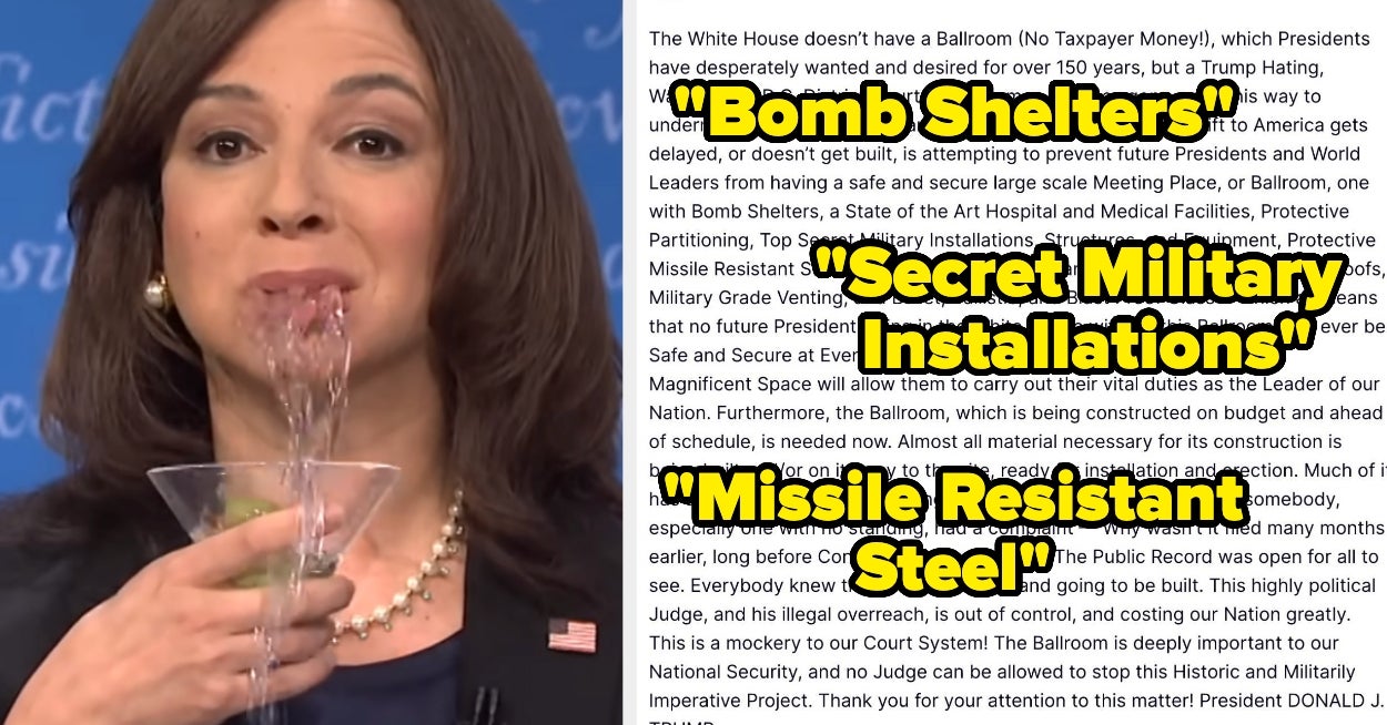 The Internet Is Crashing Out Over Trump's Cryptic Plans For His White House Ballroom