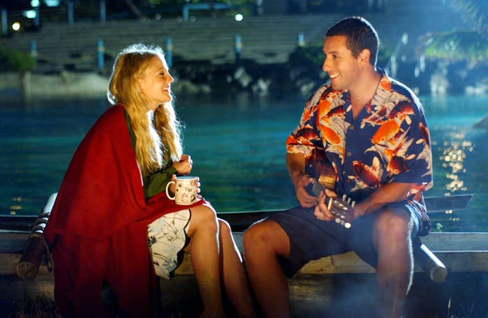 Drew Barrymore and Adam Sandler in "50 First Dates"