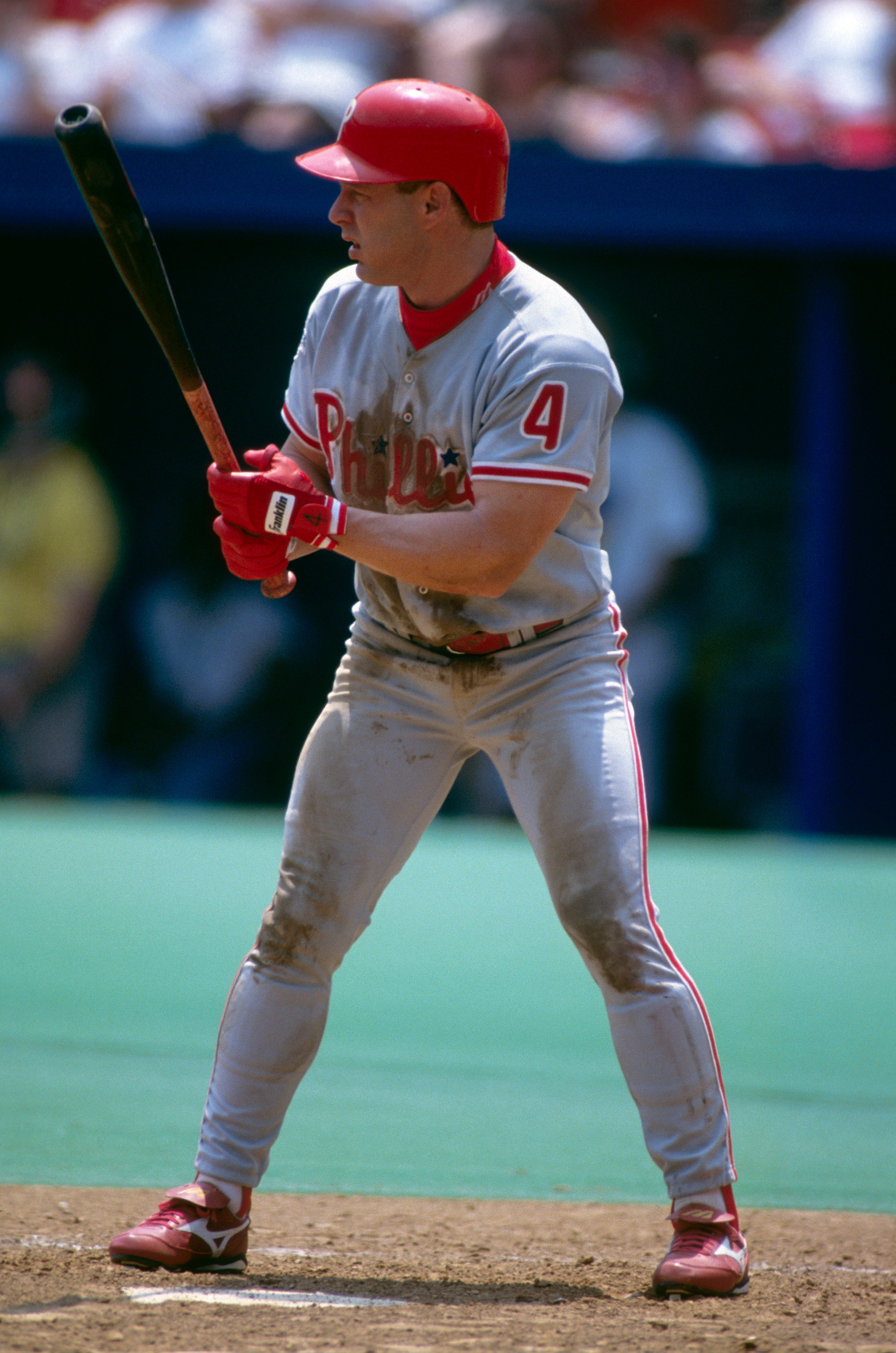 Baseball subordinate    successful  a jersey prepares to bat during a game