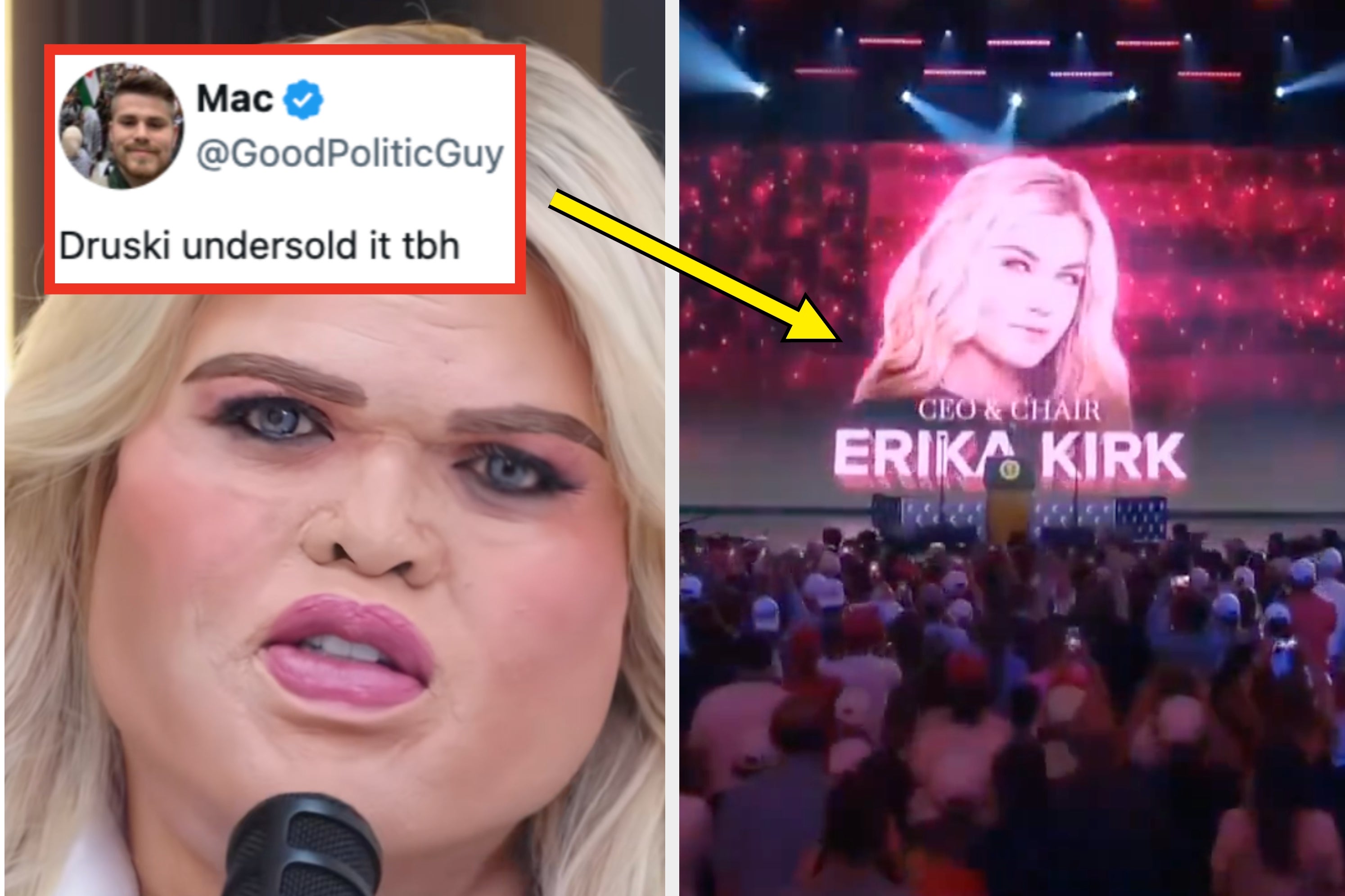 Babe, Wake Up, Erika Kirk Is Making Really Weird, Grandiose Entrances Again