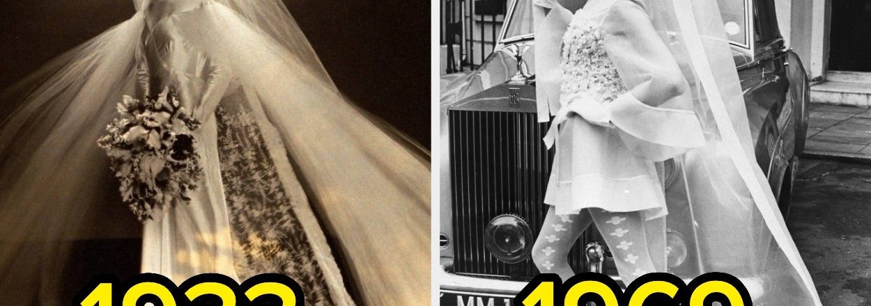 72 Vintage Wedding Dress Photos That Show How Much They've Changed Over The Decades