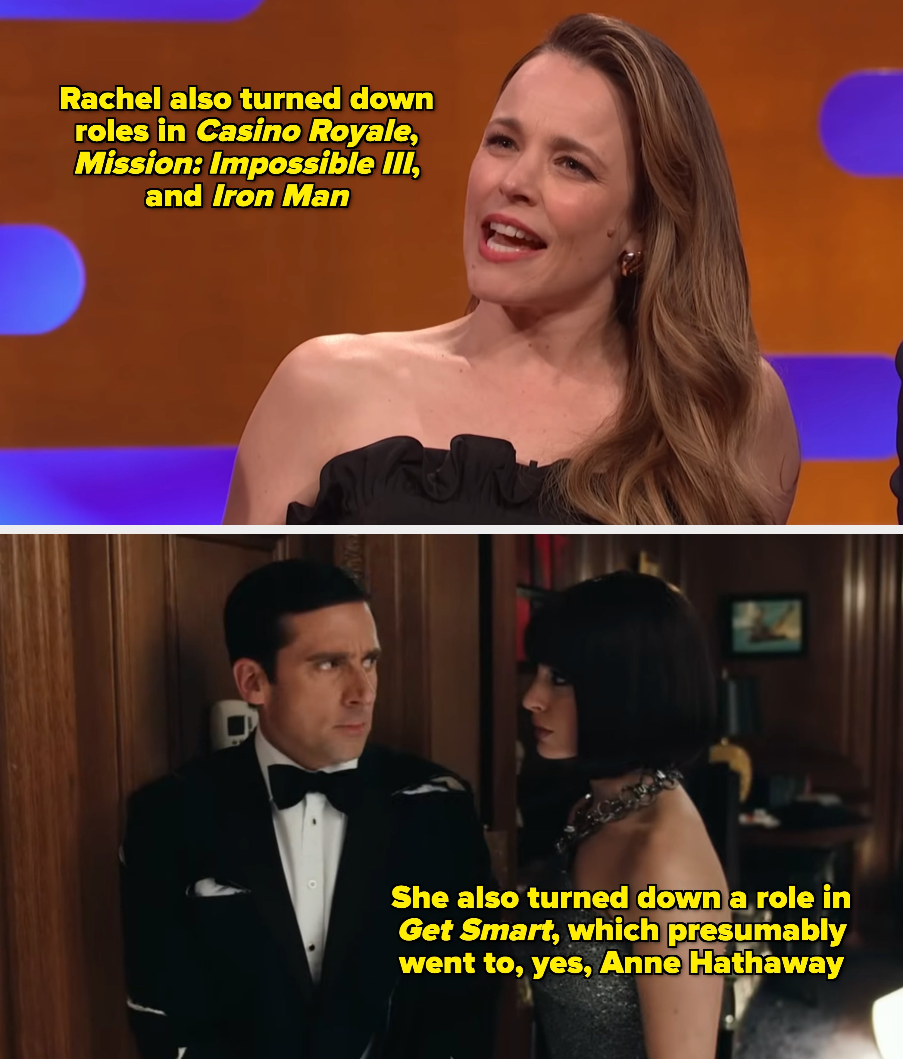 Person wearing an off-shoulder top, speaking portion    seated during a speech   amusement   interview