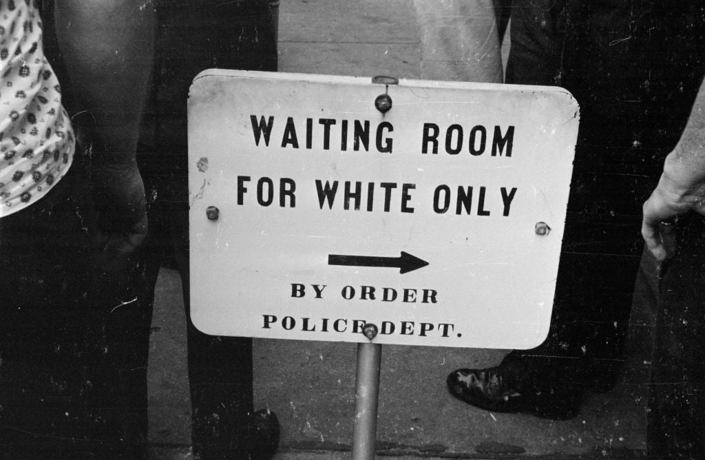  "Waiting Room for White Only by Order Police Dept."