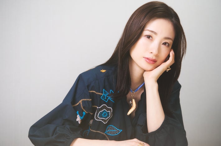 取材に応じる上戸彩さん（Photo by 黒羽政士）