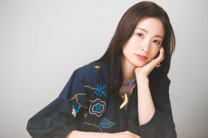 取材に応じる上戸彩さん（Photo by 黒羽政士）