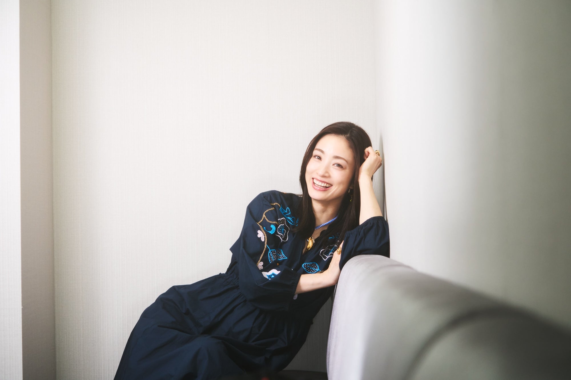 取材に応じる上戸彩さん（Photo by 黒羽政士）