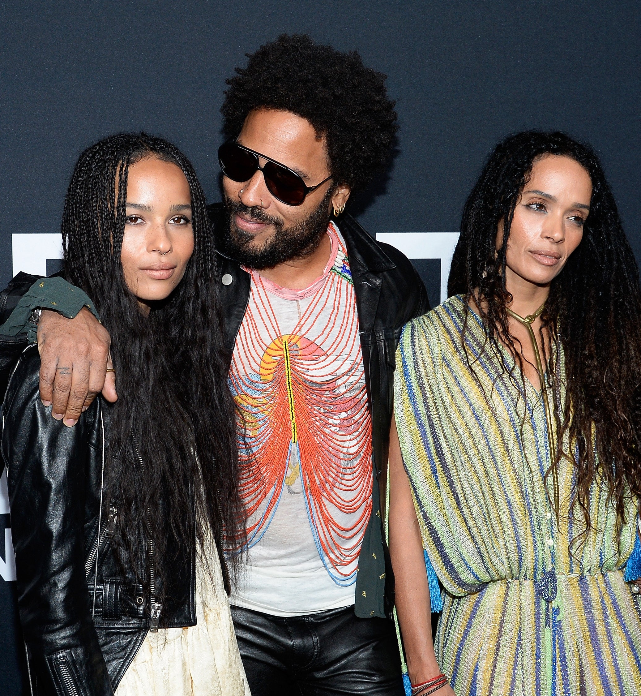 Zoë Kravitz, Lenny Kravitz, and Lisa Bonet