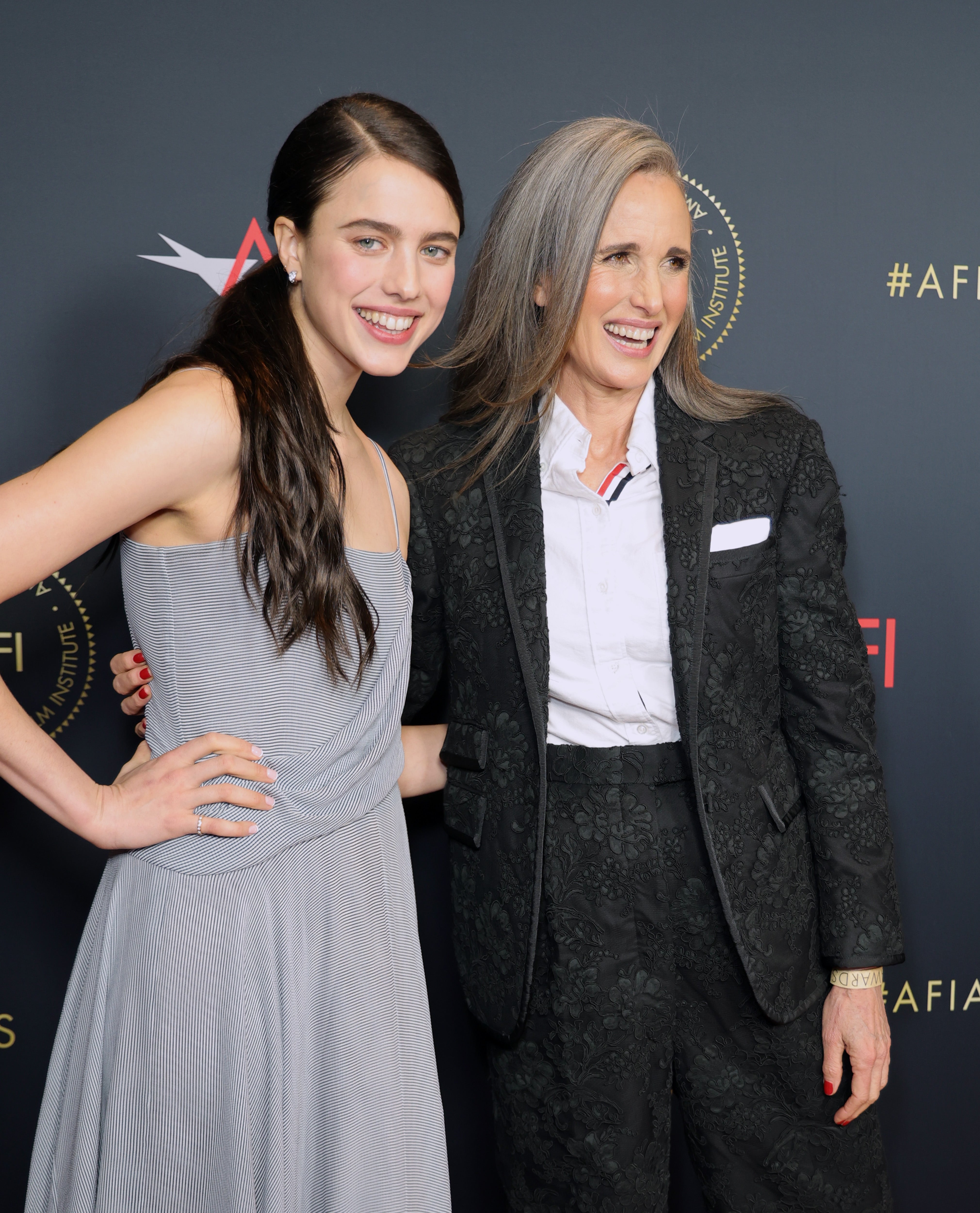 Margaret Qualley and Andie MacDowell astatine  an event