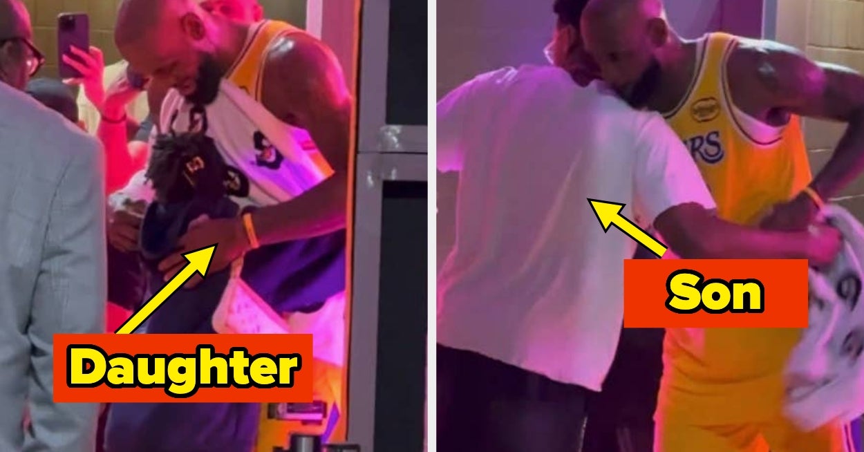LeBron James Wore A Towel To Hug His Daughter After A Sweaty Game, But Didn't Give His Son The Same Protection, And Everyone Is Saying The Same Thing
